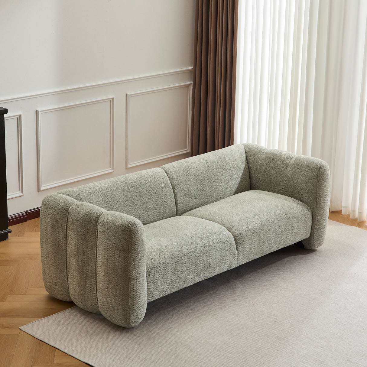 Tonson 83" 3-Seater Boucle Sofa with Wave Design