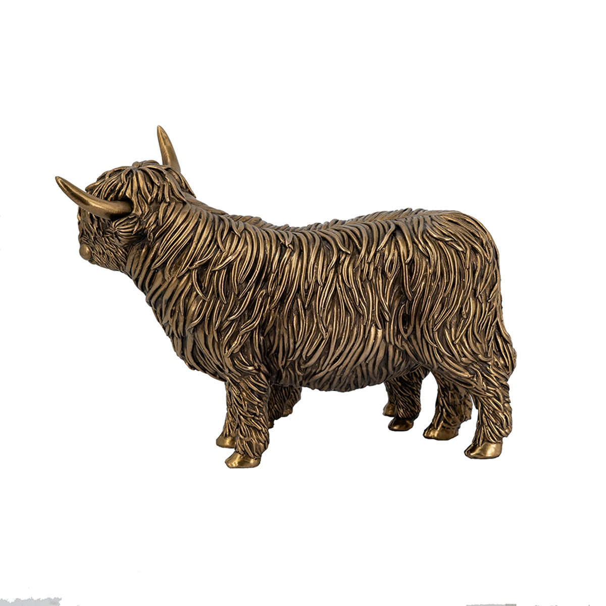 Lifelike Polyresin Highland Cow and Calf Statue