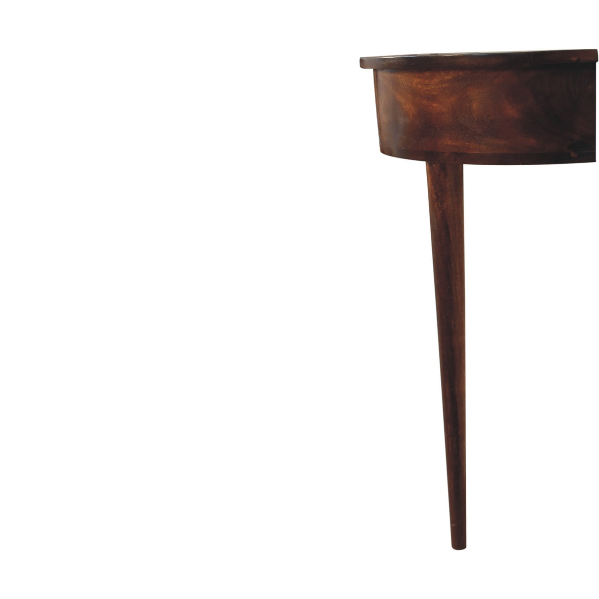 Solid Wood Backless Mounted Console, 1-Drawer, Chestnut