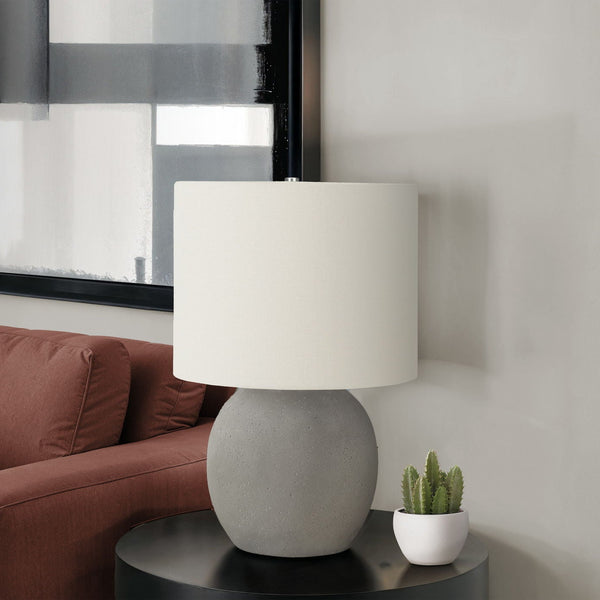 Lighting, Table Lamp, Concrete, Contemporary - Gray / Cream - Best Buy Furniture
