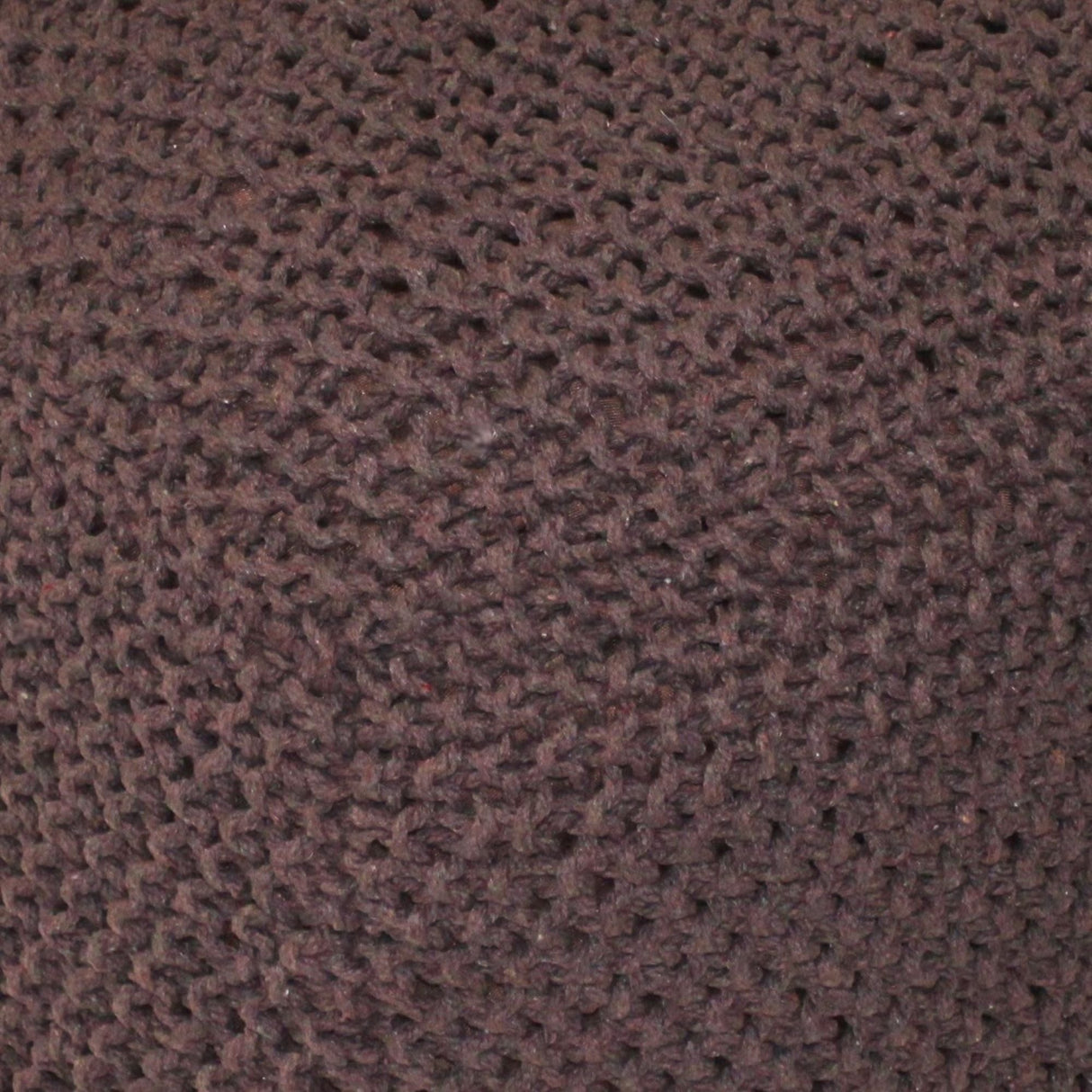 Semi Rounded Pouf Cable Knitted Perfect Seating