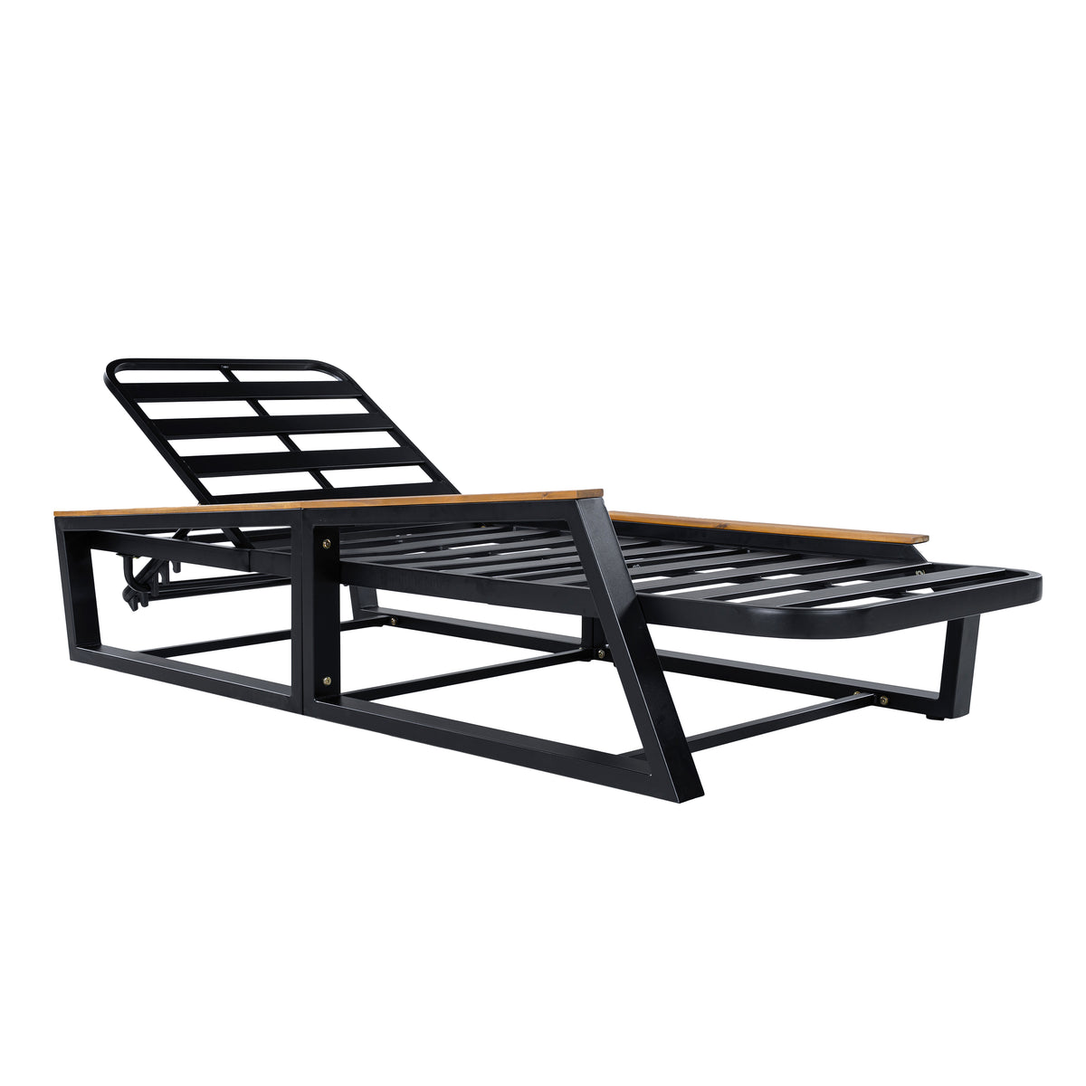 5-Piece Outdoor Chaise Lounge Set, 2 Adjustable Recliners