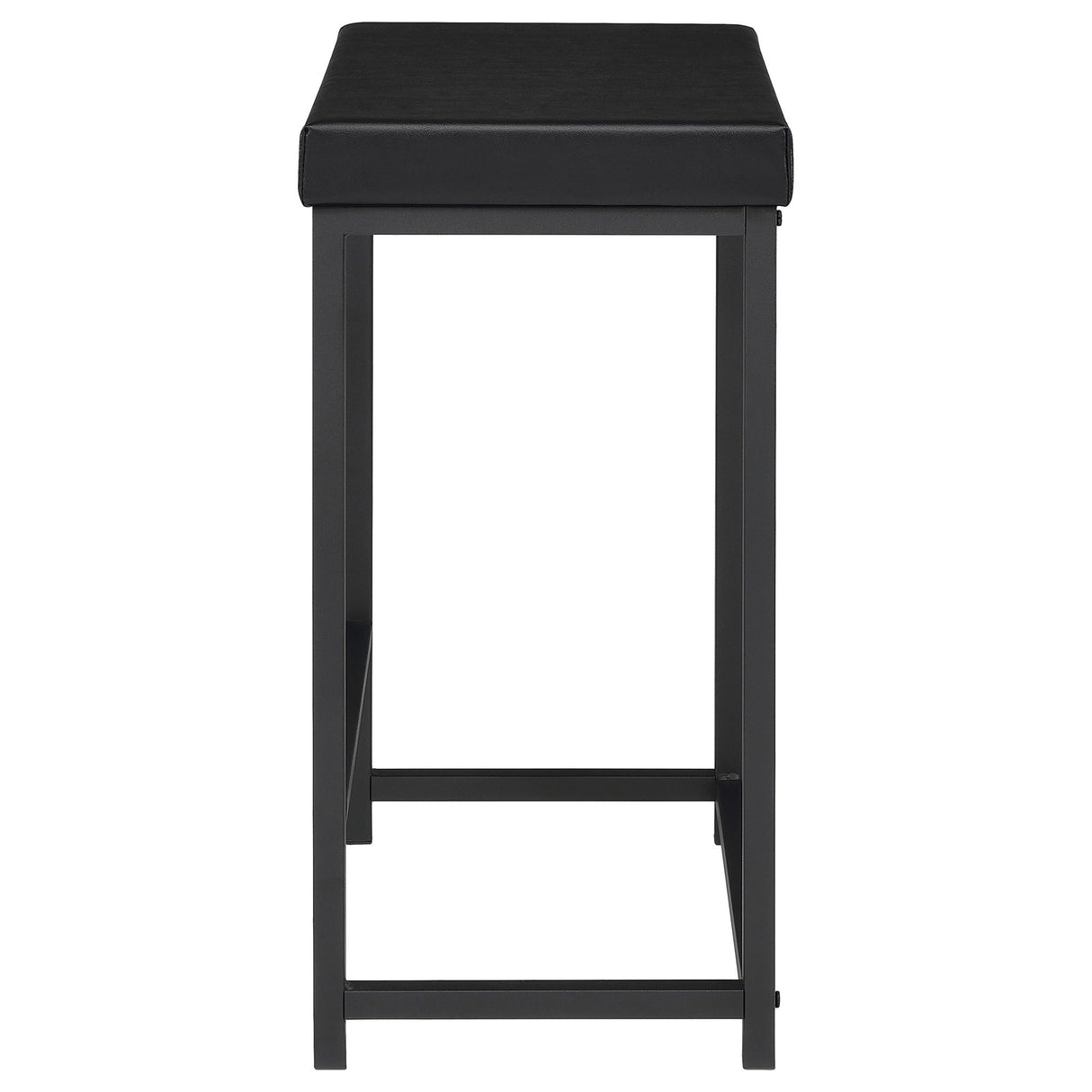 Klekner - 4 Piece Counter Height Table Set With Nesting Tables And Backless Stools - Charcoal