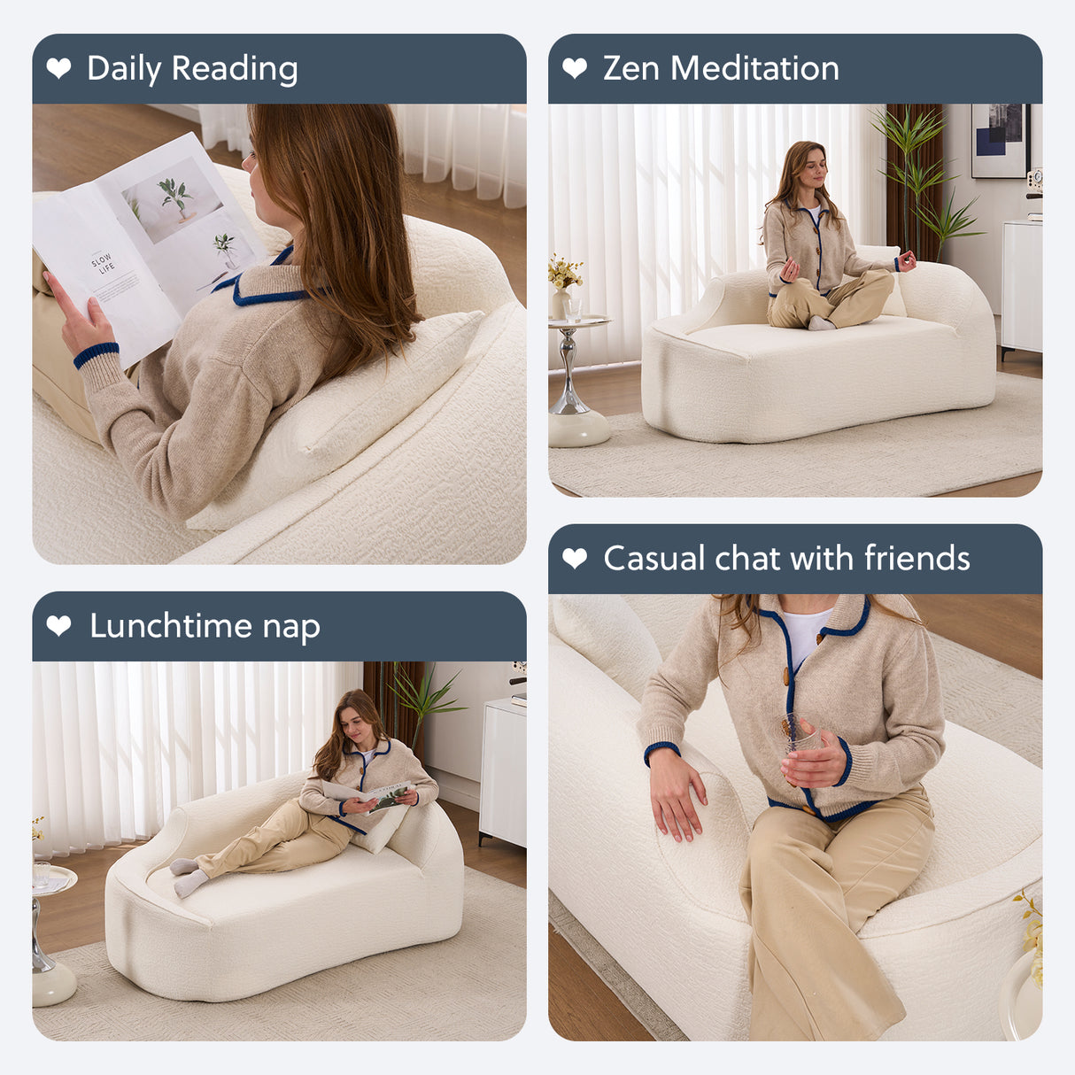 Curved Chaise Lounge Chair Indoor