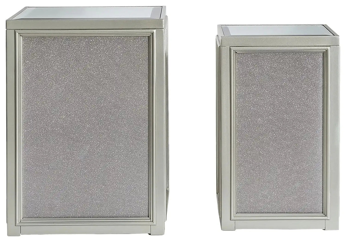 Traleena - Nesting End Tables (Set of 2) - Silver Finish - Best Buy Furniture