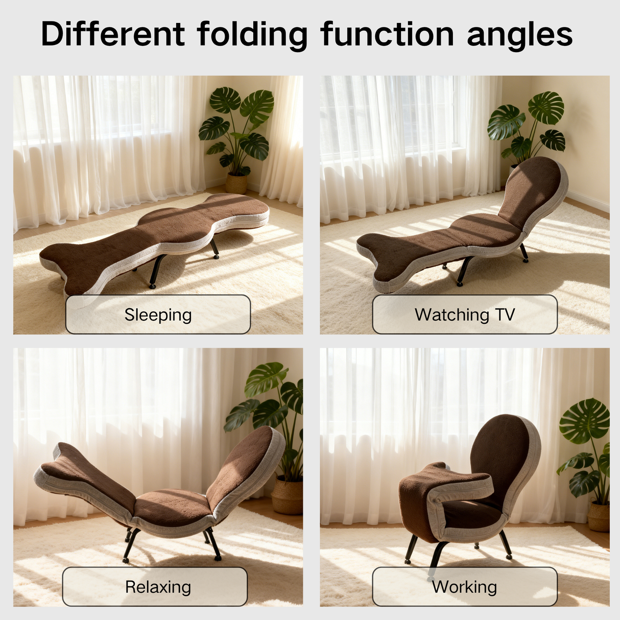 Multi-Functional Foldable Lazy Sofa Chair