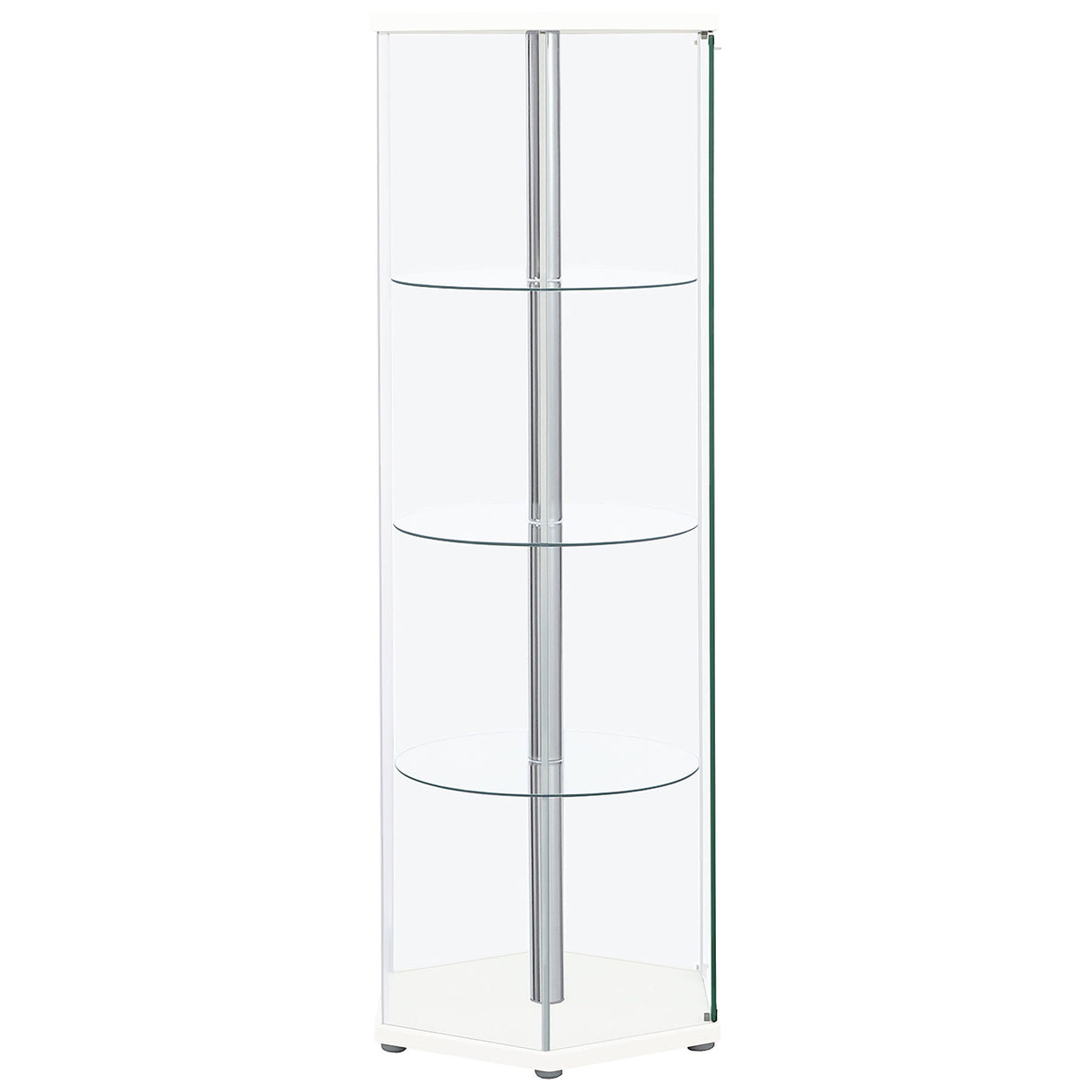 Tenley - 4 Shelf Curio Cabinet With Hexagonal Design