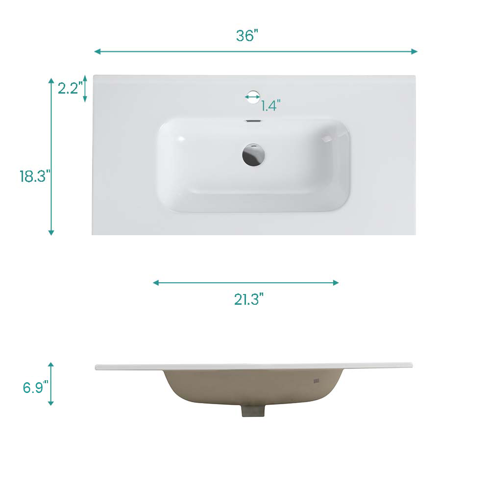 BB0936Y311 Integrated Sink by Abay Home