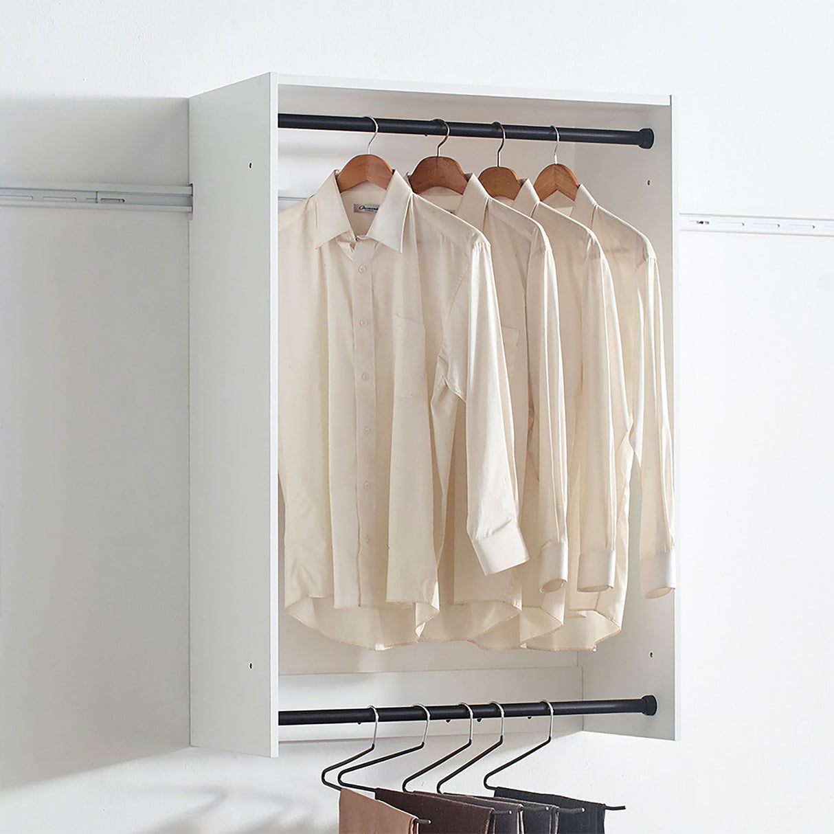 Devi - Wall Mounted Wood Closet System