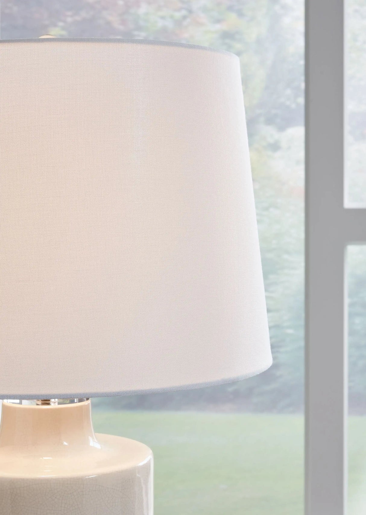 Cylener - Ceramic Table Lamp - Off White - Best Buy Furniture