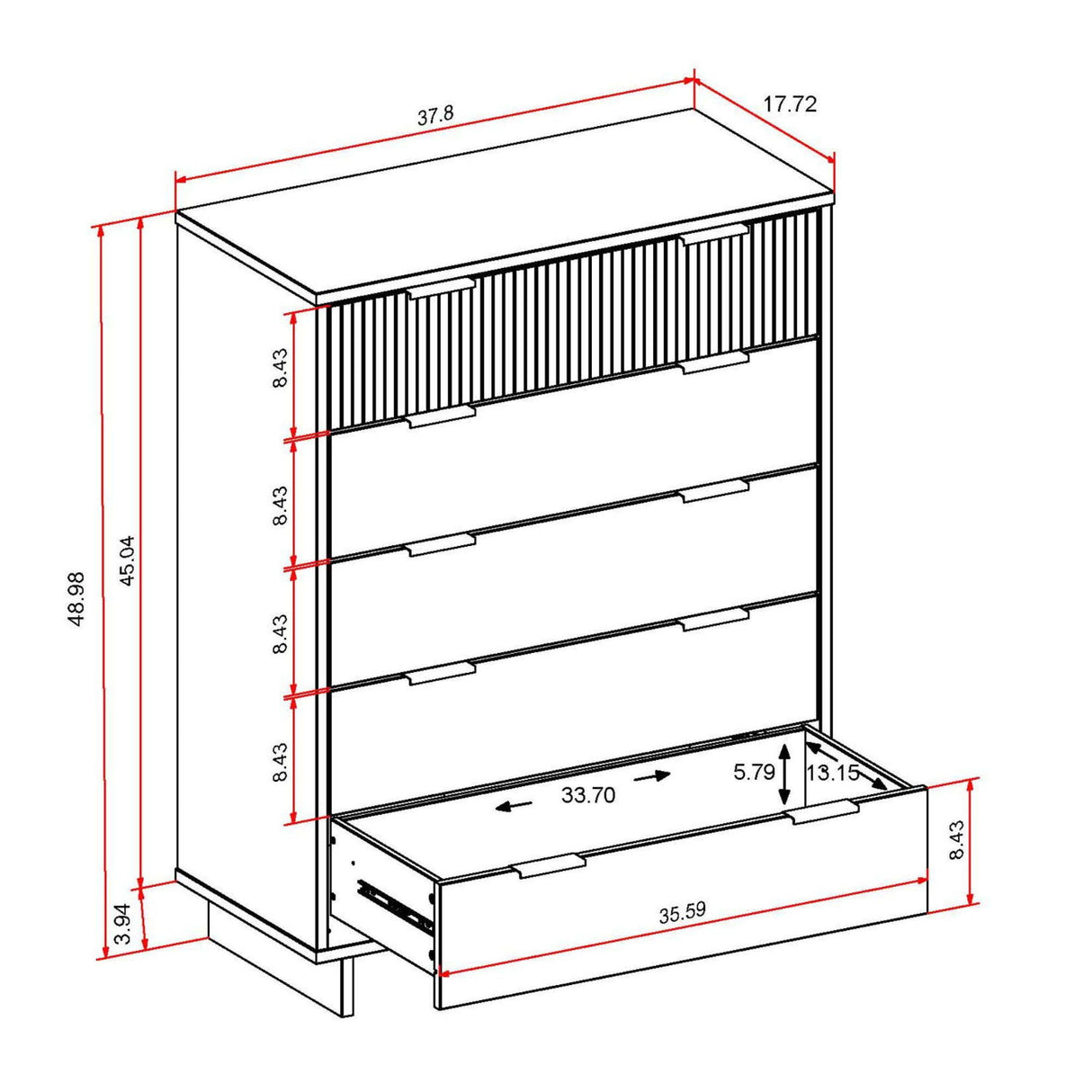 Granville - Chest With 5 Drawers