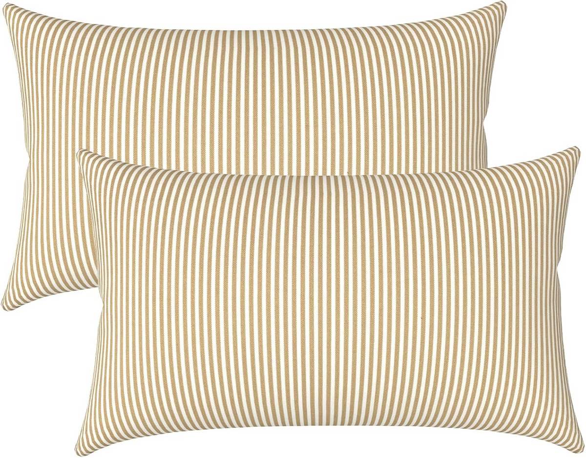 2 Pack Outdoor Lumbar Pillow Covers