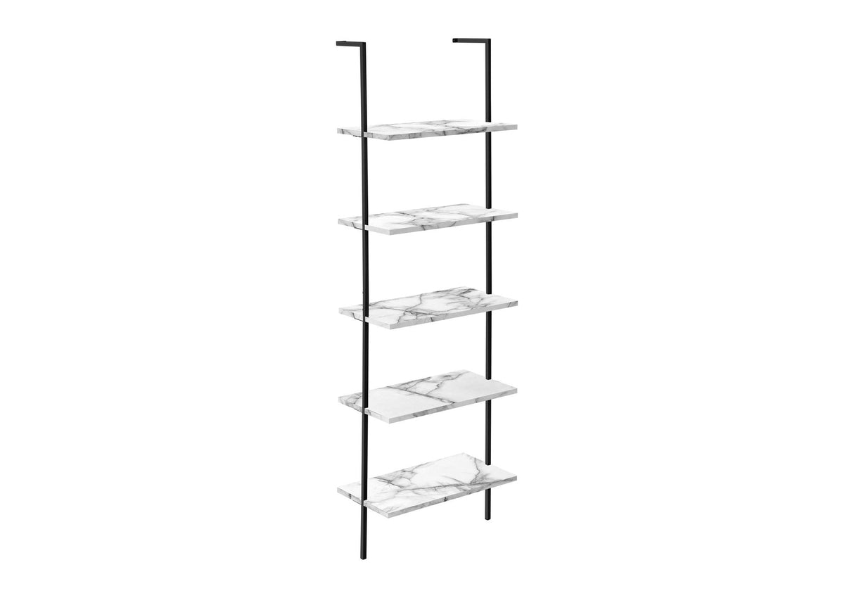 Bookshelf, Bookcase, Etagere, Ladder, 5 Tier, For Office, Marble Look Contemporary & Modern - Best Buy Furniture