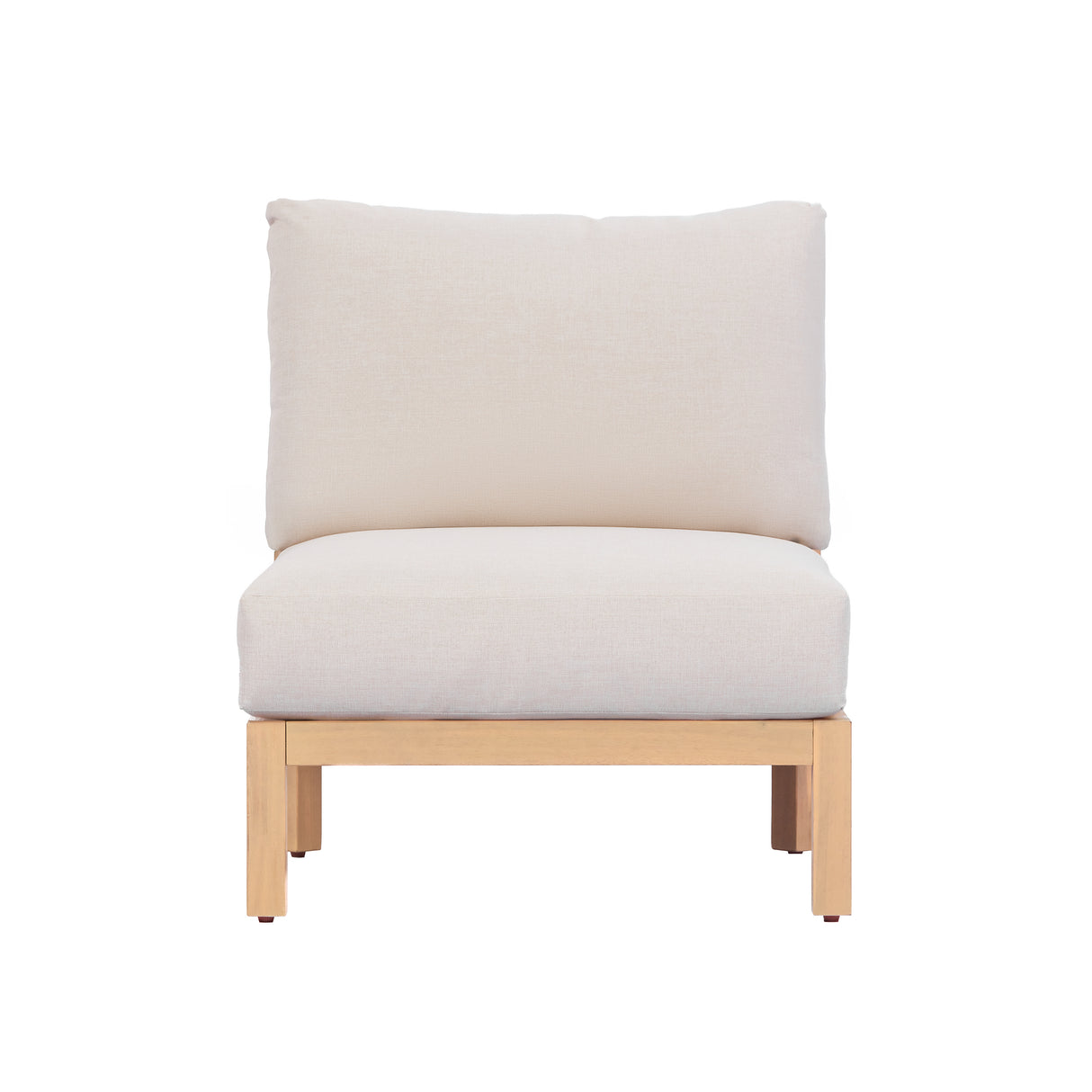 4 Piece Acacia Wood Outdoor Sofa Set with Rope-Woven Chairs