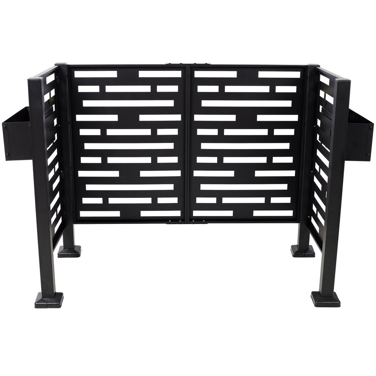4x2 Ft Metal Air Conditioner Fence with Planter Boxes