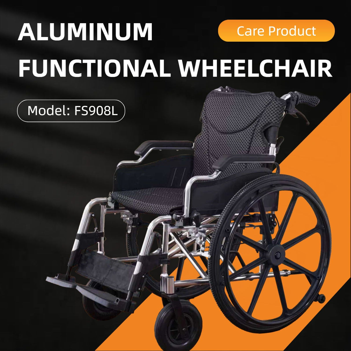 Heavy Duty Foldable Manual Wheelchair with Double X Force Support