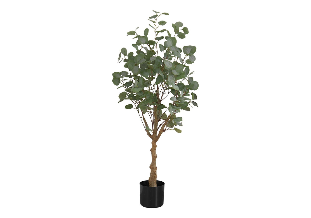 46" Tall, Artificial Plant, Eucalyptus Tree, Indoor, Faux, Fake, Floor, Greenery, Potted, Decorative - Green / Black - Best Buy Furniture