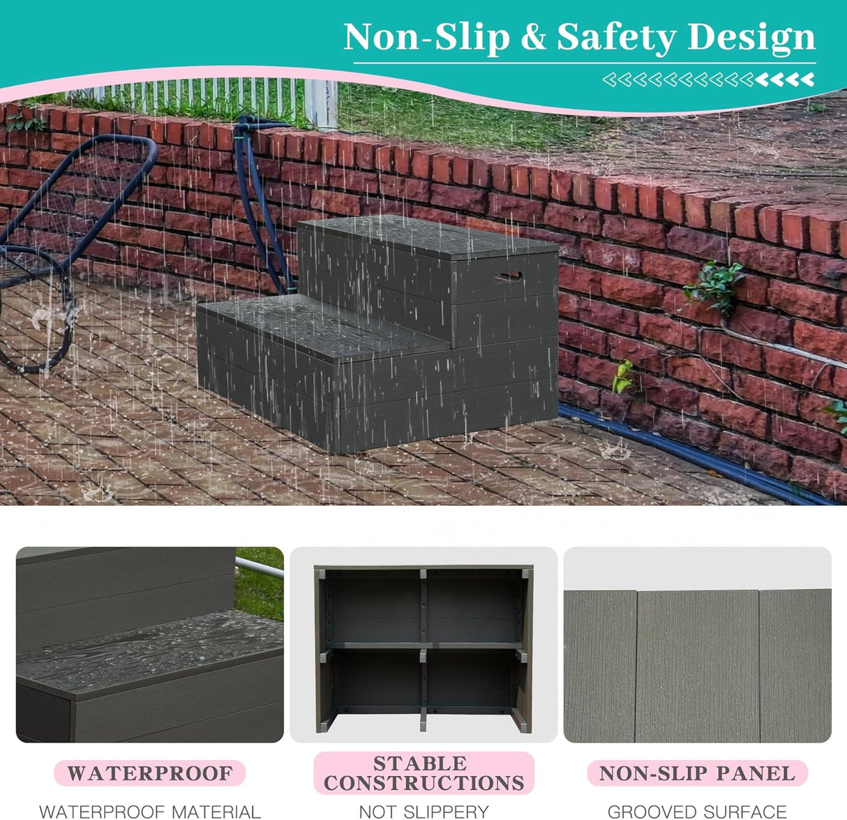 Hot Tub Steps, Universal Spa & Hot Tub Step, Heavy Duty Aluminum Spa Steps