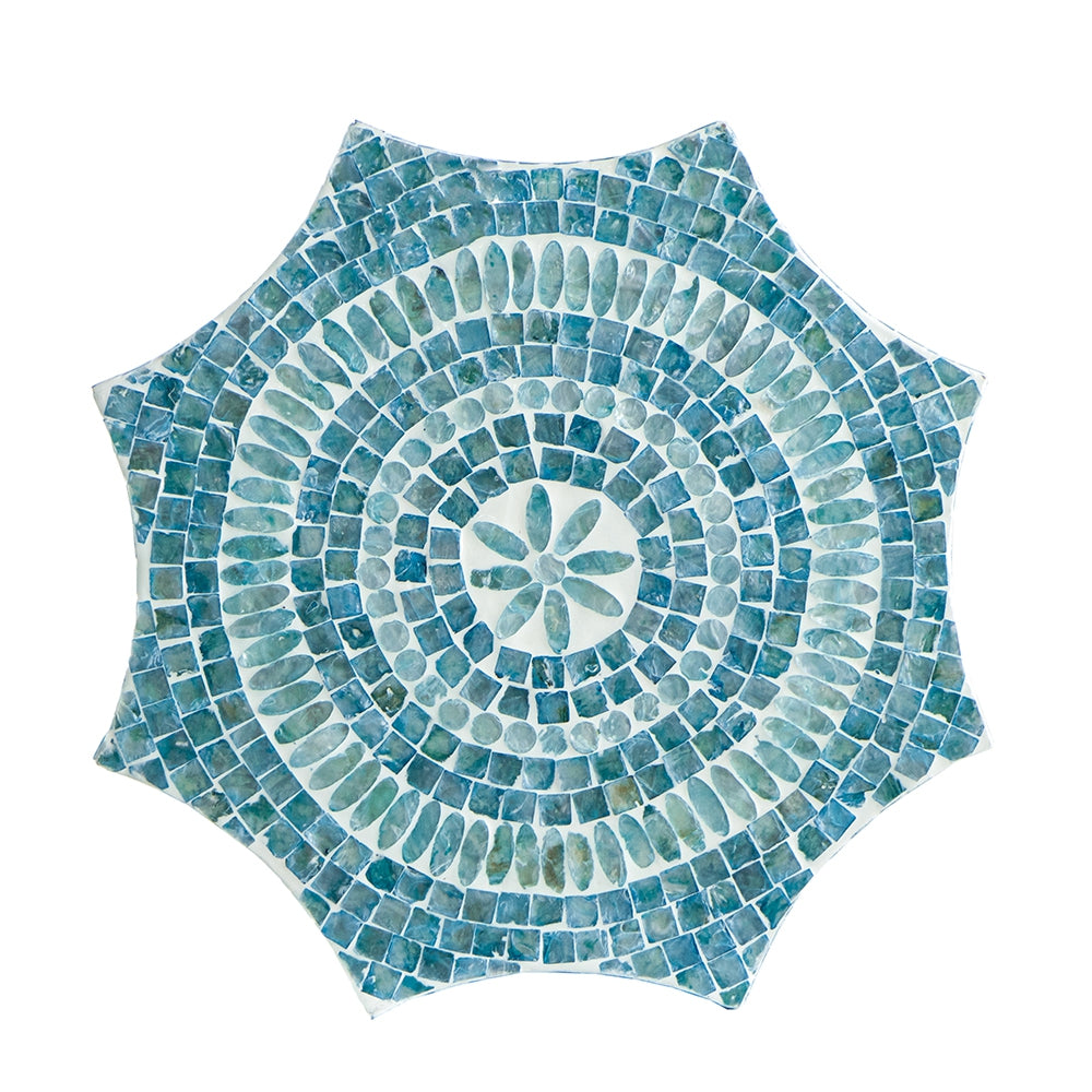 17x17x20" Capiz Design Stool