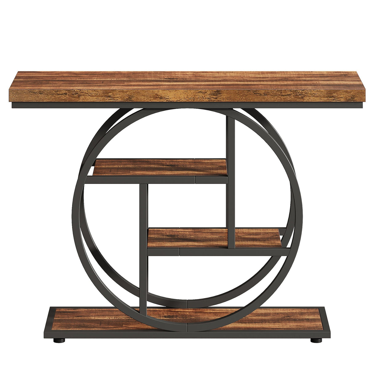 Console Table With 4-Tier Design For Living Hallway