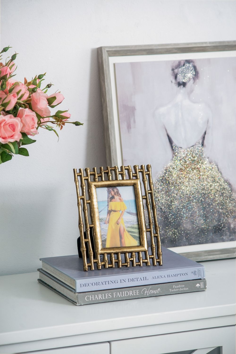 Photo Resin Frame, Opening (Set of 2) - Gold