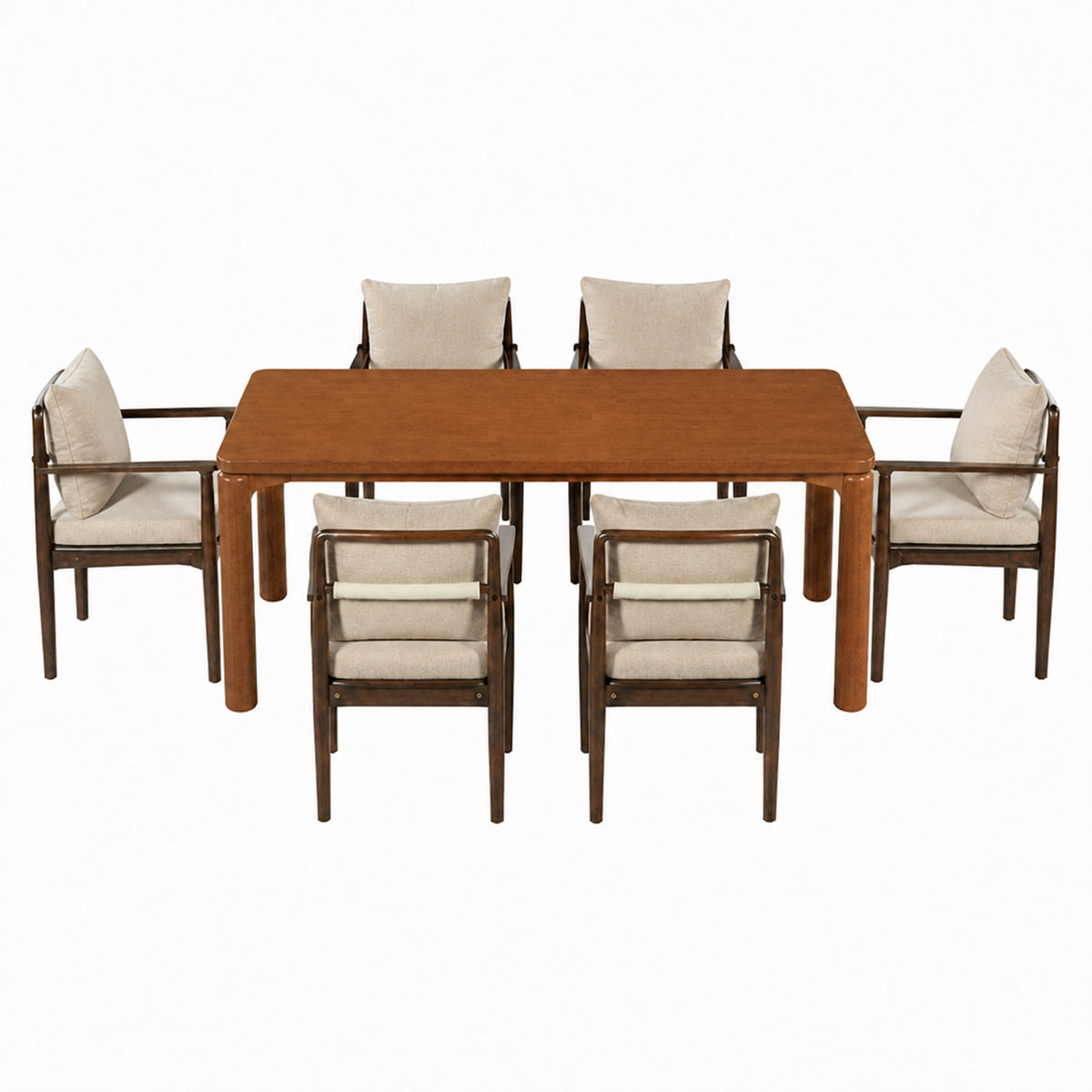 7-Piece Mid-Century Dining Set