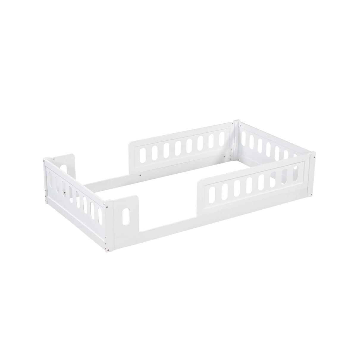 Platform Bed With Guardrail