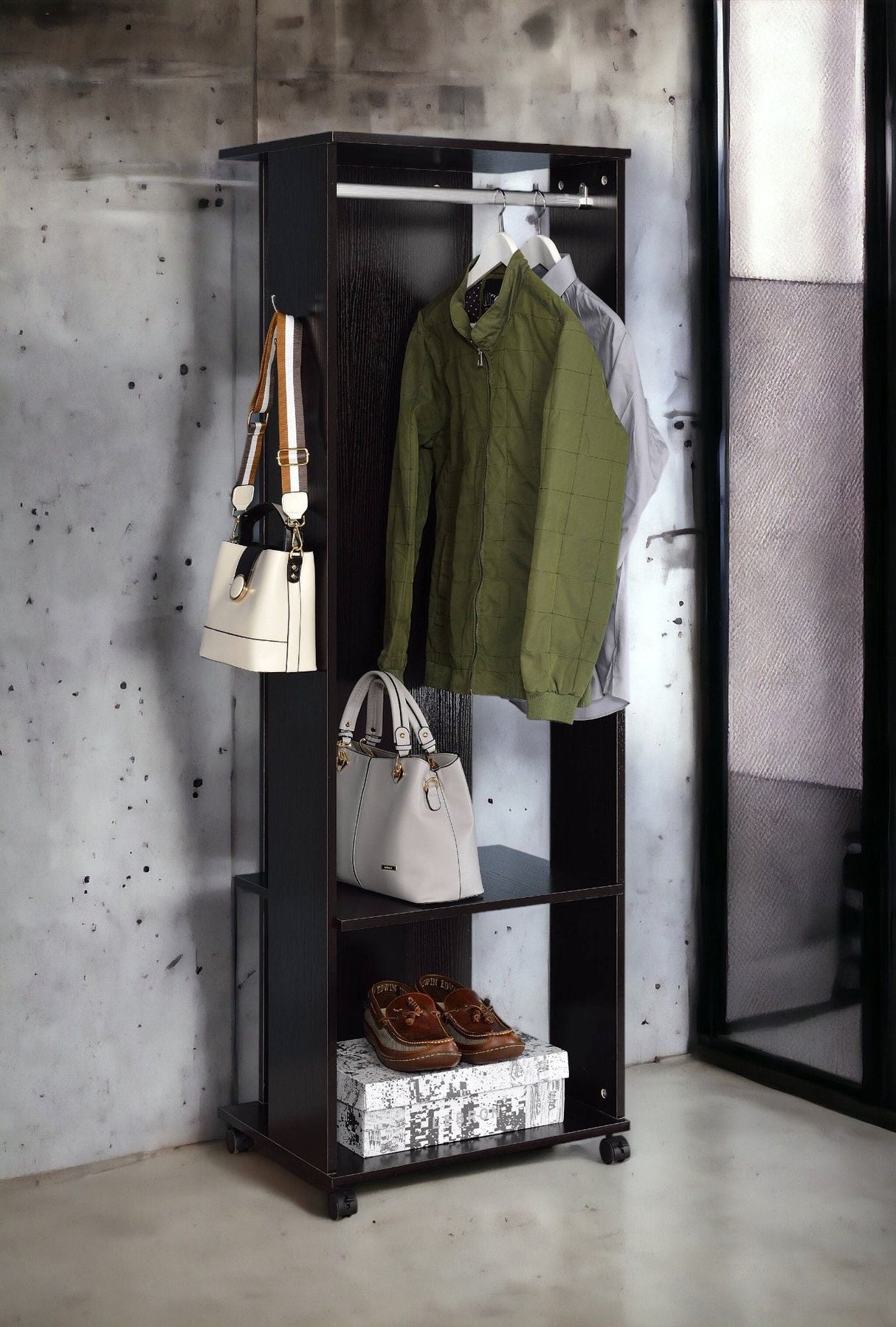 Kolen - Hall Tree - Espresso - Best Buy Furniture