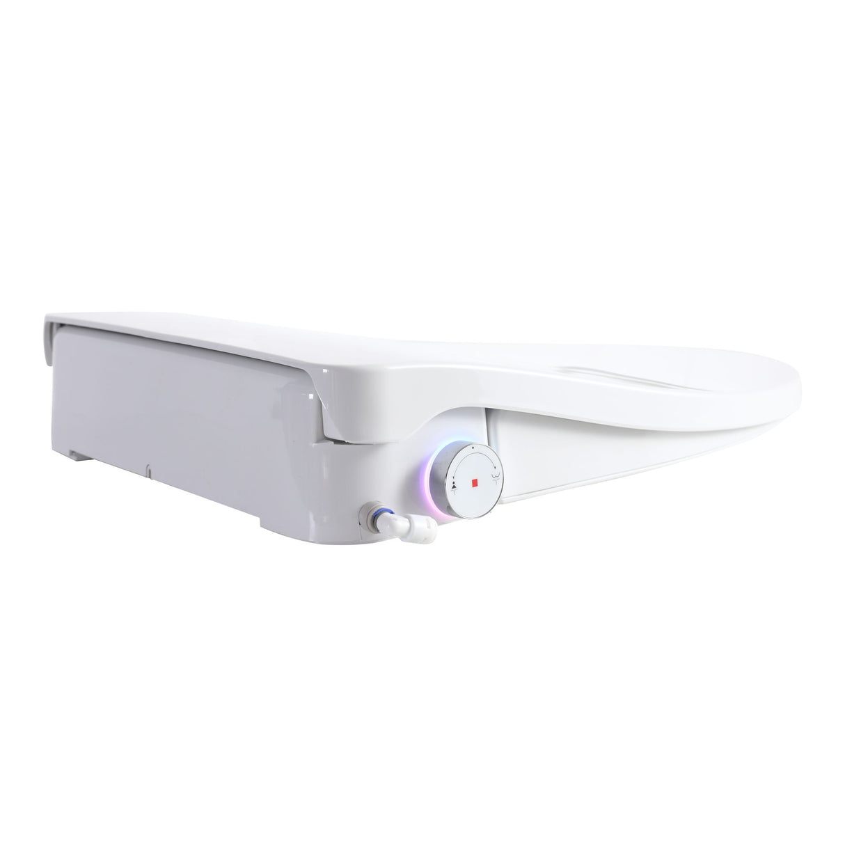 Smart Bidet Toilet Seat & Side Knob Adjustable Heated Seat With Water Temperature And Pressure Adjustment Portable Bidet - White