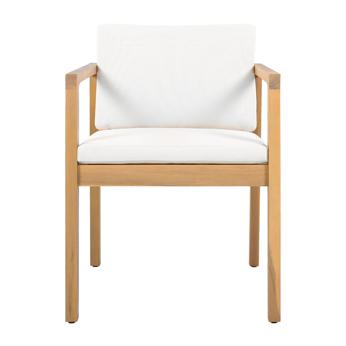 Outdoor Dining Chairs (Set of 2) with Acacia Wood Frame