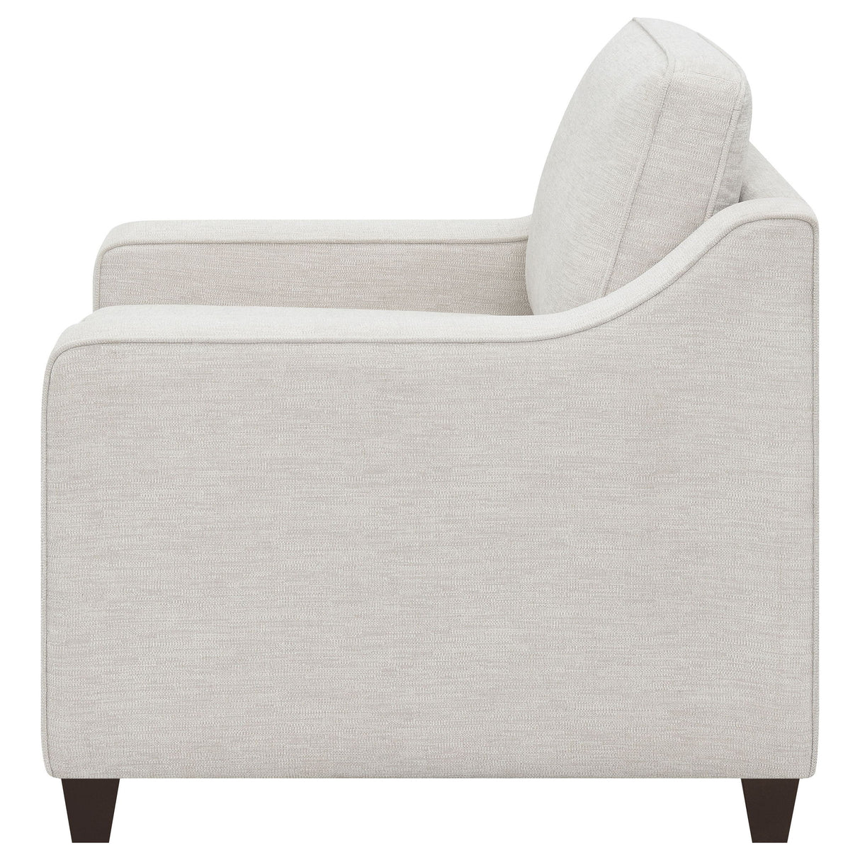Mahaffey - Upholstered Sloped Track Arm Chair - Beige