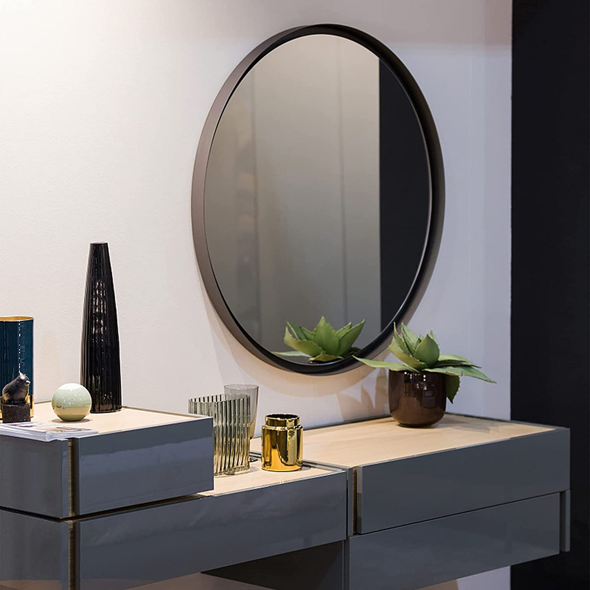 24 Inch Round Bathroom Mirror