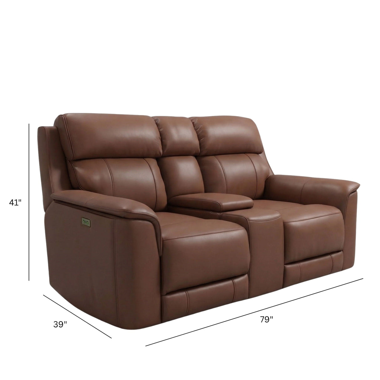 Oslo - Dual Power Reclining Loveseat with Console