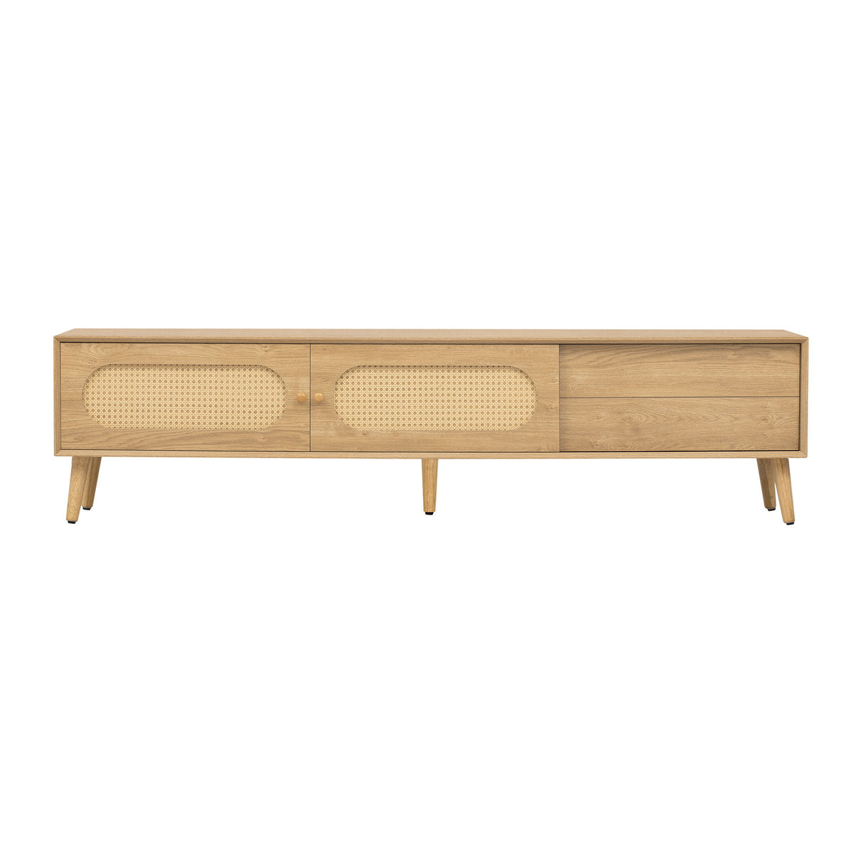 TV Stand For TVs Up To 80", Media Console, Cabinet - Natural