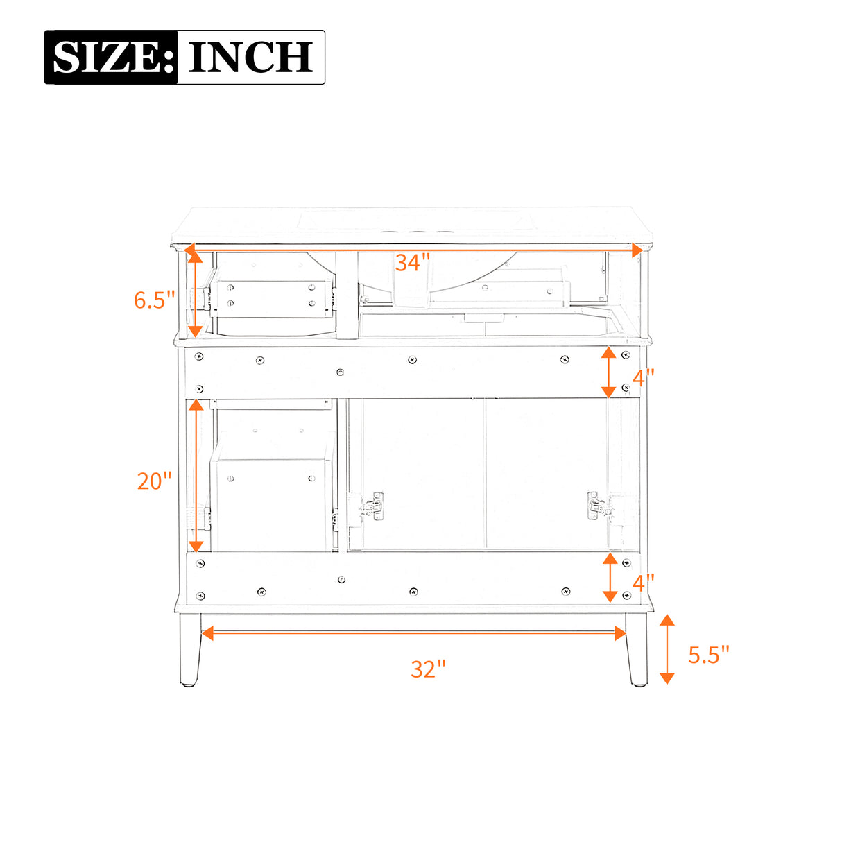36" Light Green Bathroom Vanity