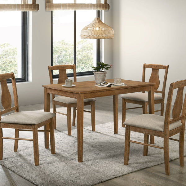 Kayee - 5 Pieces Pack Dining Set - Weathered Oak - Best Buy Furniture