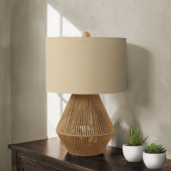 Lighting, Table Lamp, Rope, Resin, Transitional - Brown - Best Buy Furniture