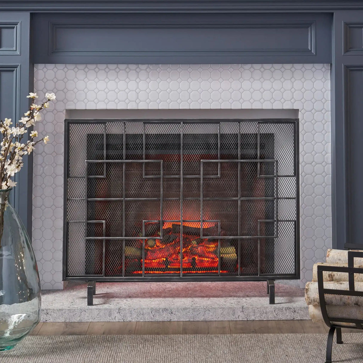 Dorothy - Modern Single Panel Iron Fire Screen - Best Buy Furniture