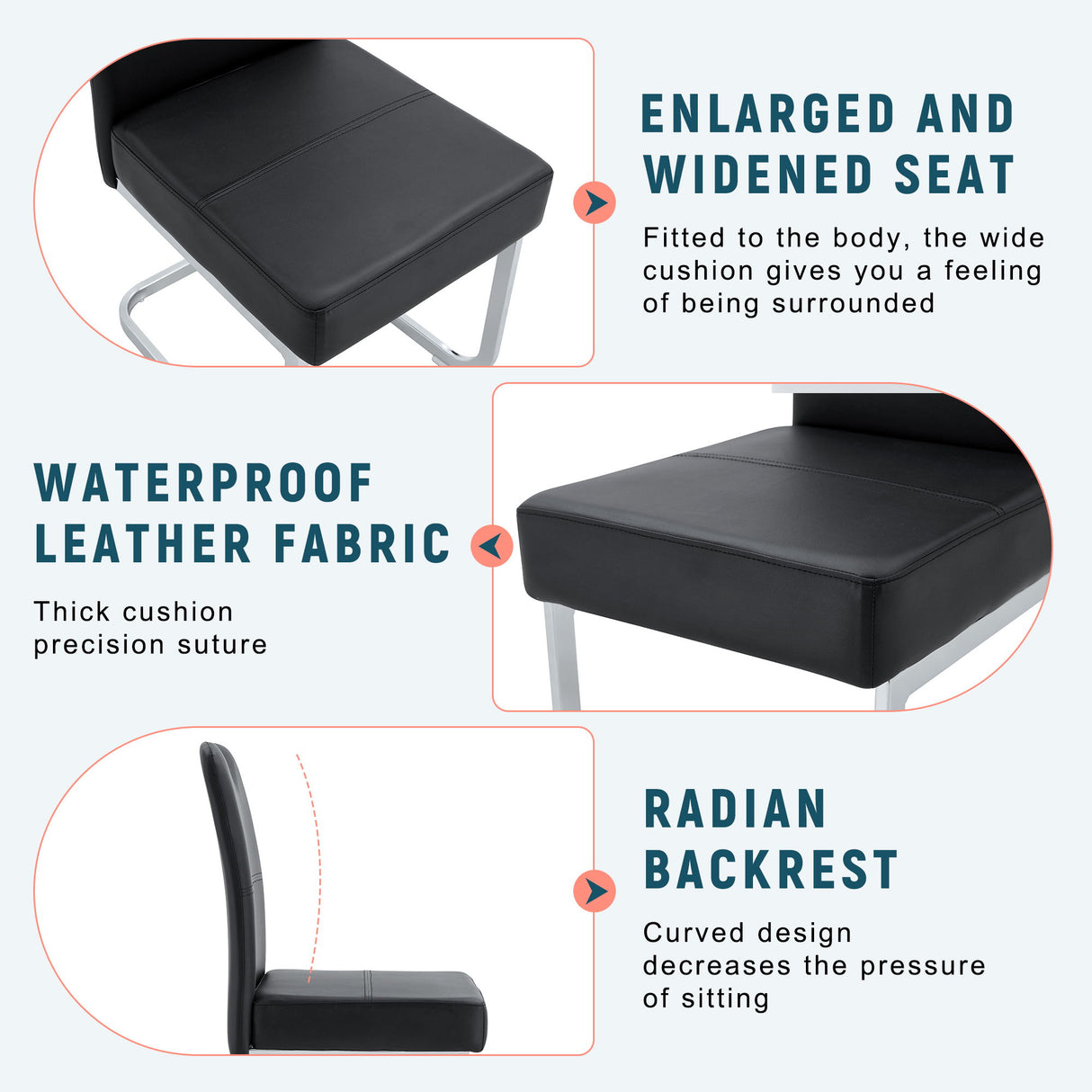 Coaster Dining Chairs With Built In Spring Packages & Ergonomic Design