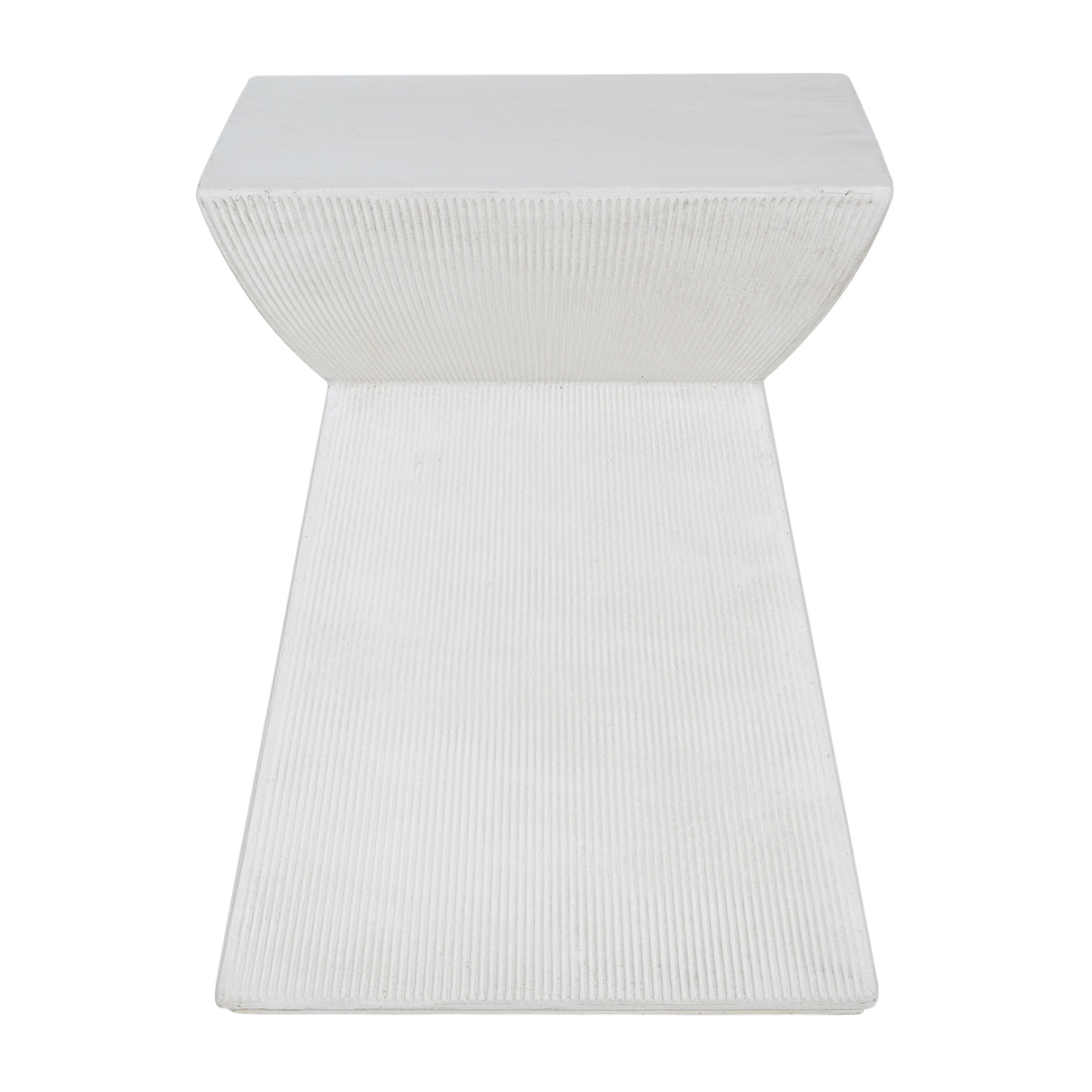 Antique-Textured Magnesium Oxide Outdoor Side Table