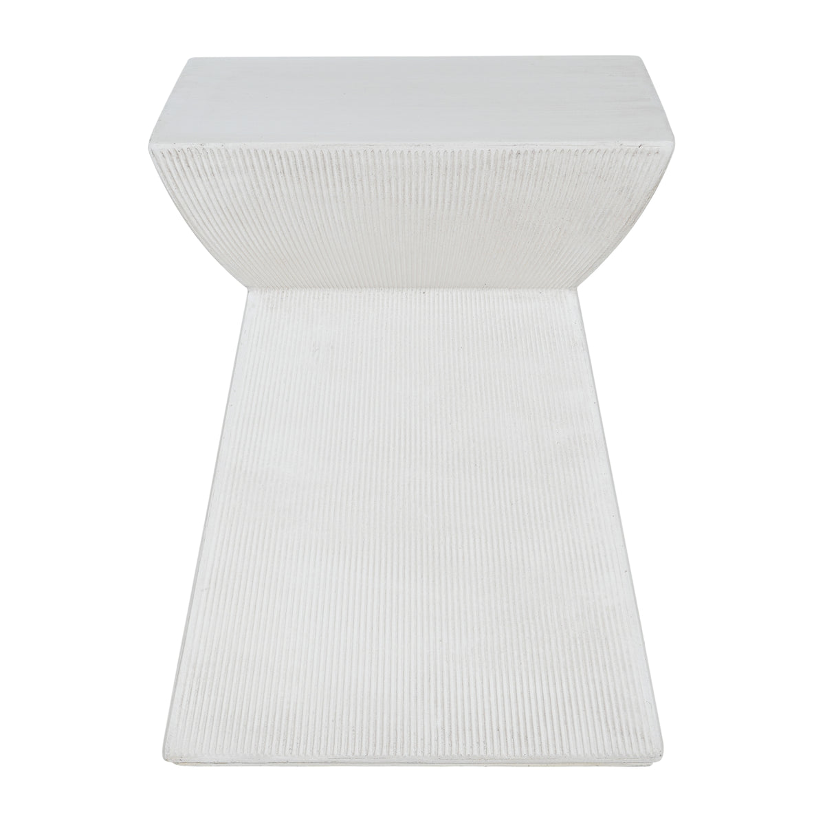 Antique-Textured Magnesium Oxide Outdoor Side Table