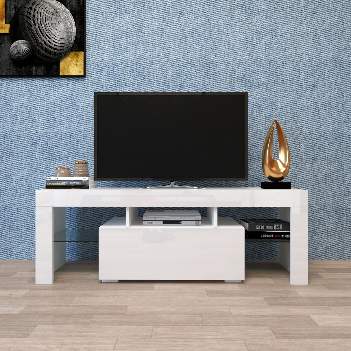 Entertainment TV Stand with LED Light