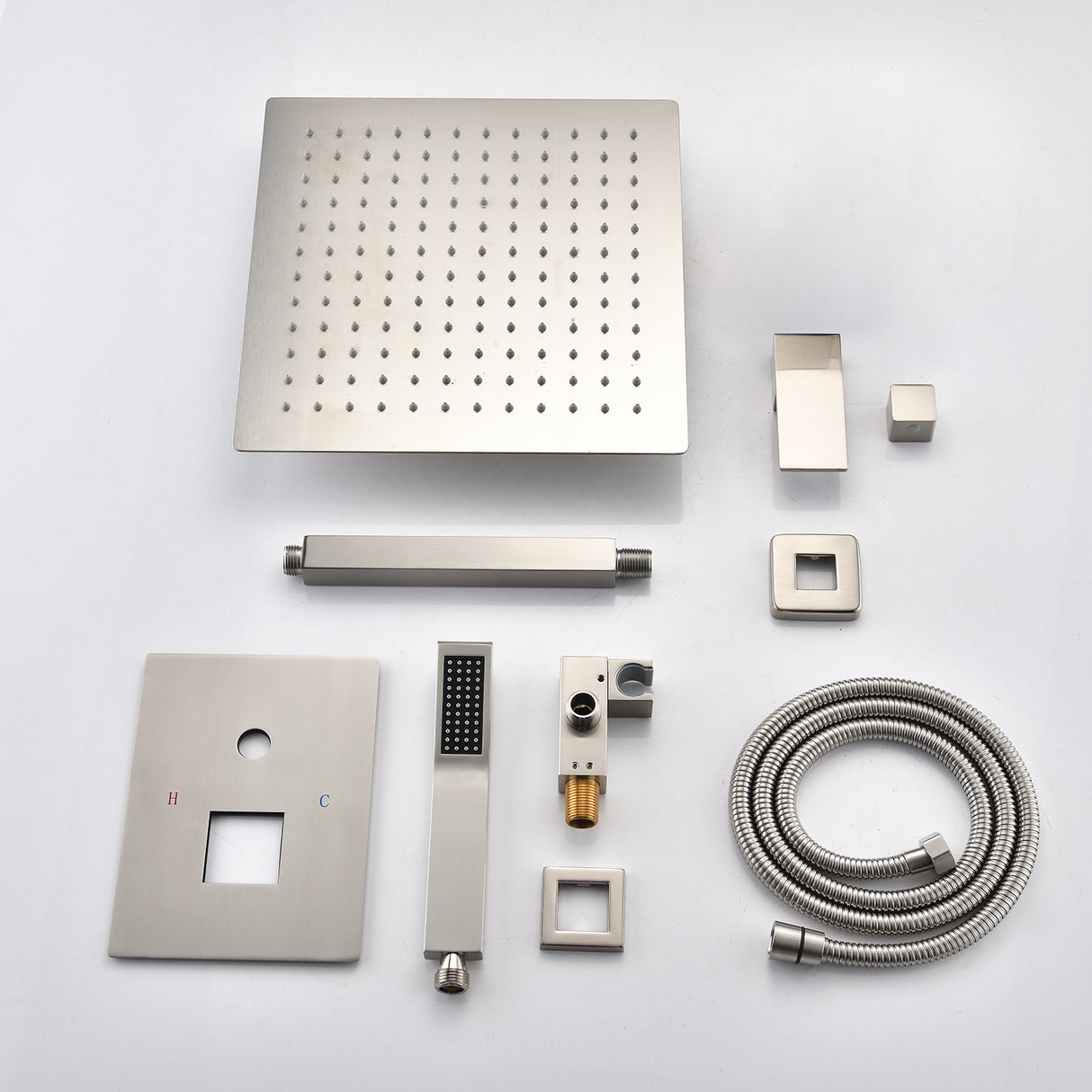 Ceiling Mounted Shower System Combo Set with Handheld and 16" Shower Head