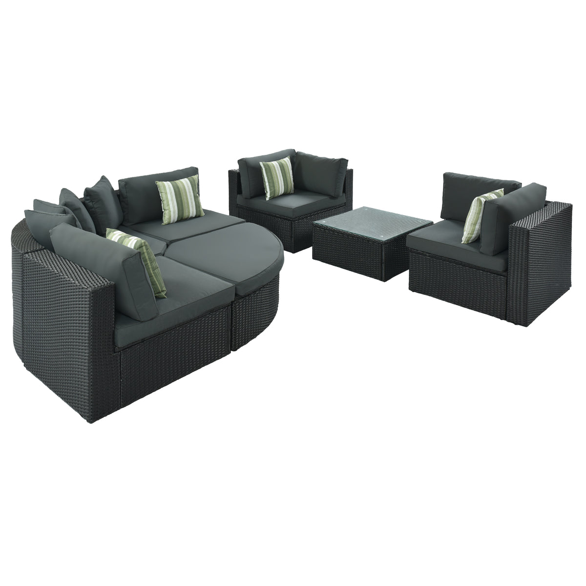 GO 7-Piece Outdoor Wicker Sofa Set