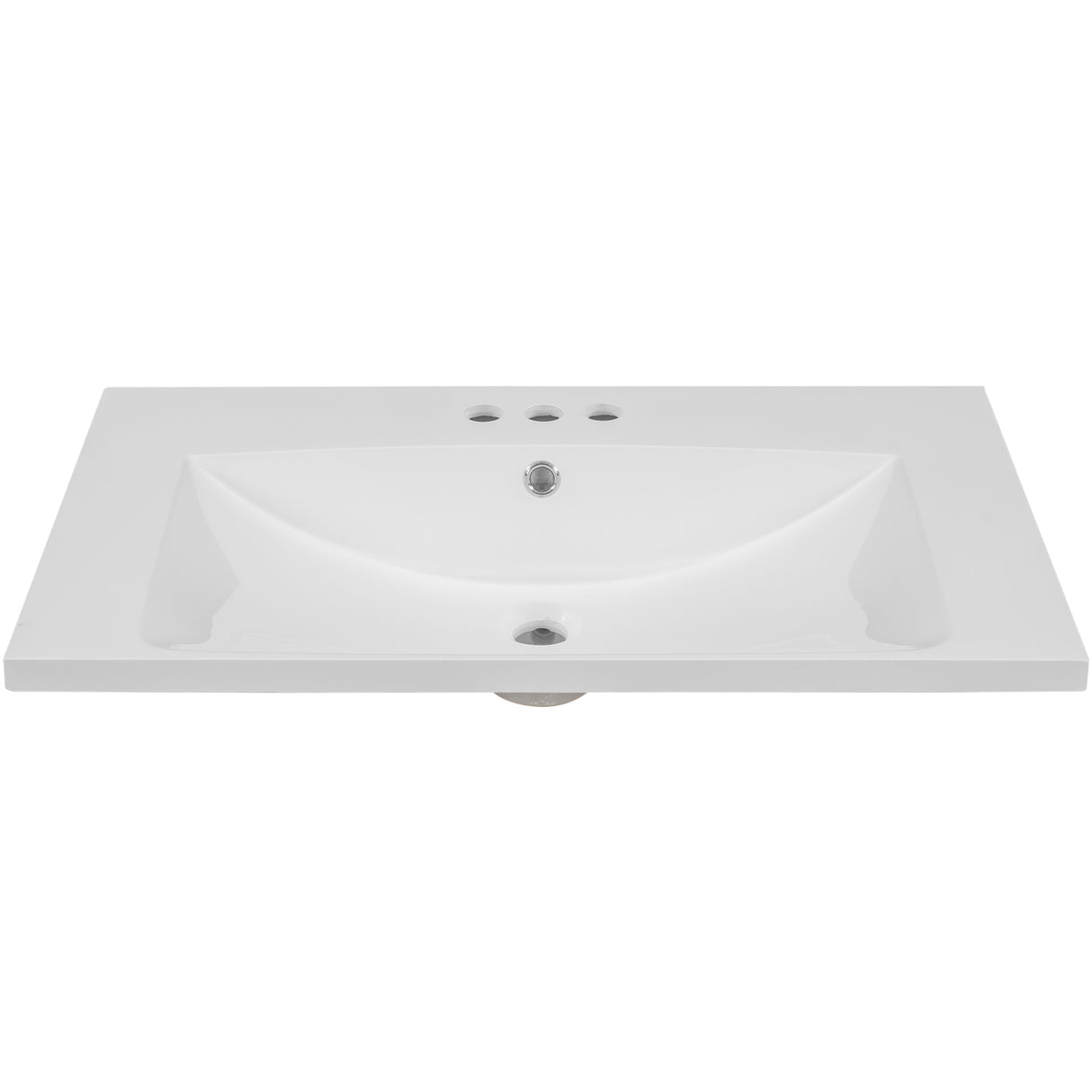 30" Single Bathroom Vanity Top with Undermount Ceramic Sink