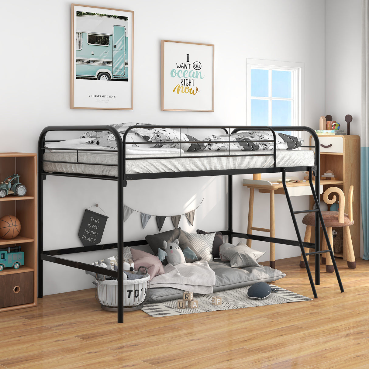 Metal Twin Loft Bed