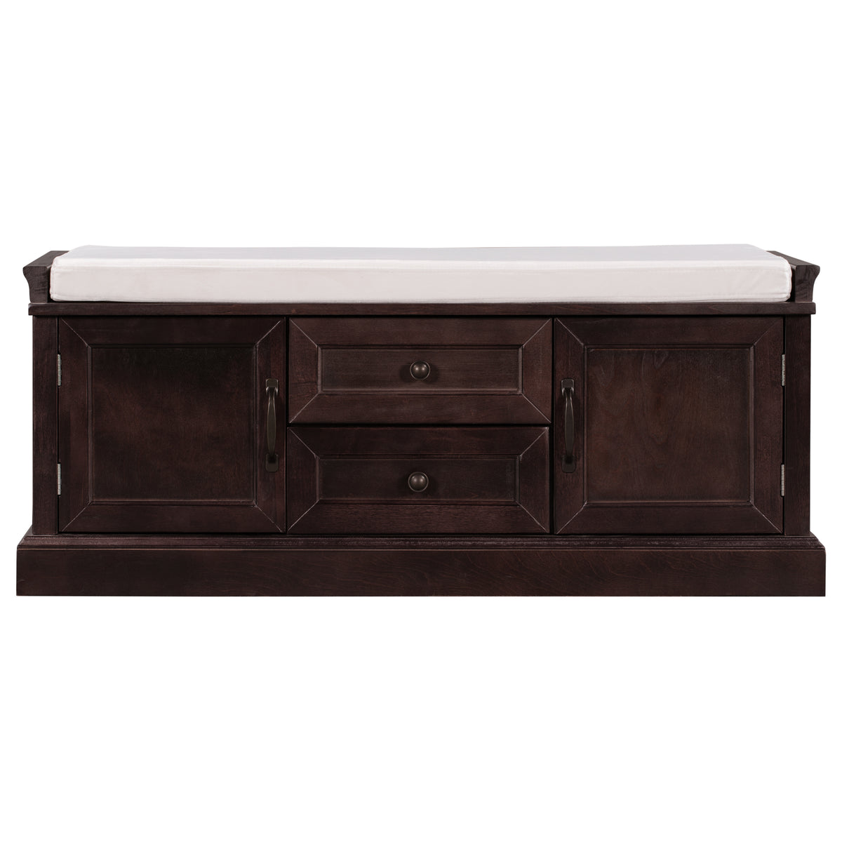 TREXM Storage Bench with 2 Drawers and 2 Cabinets