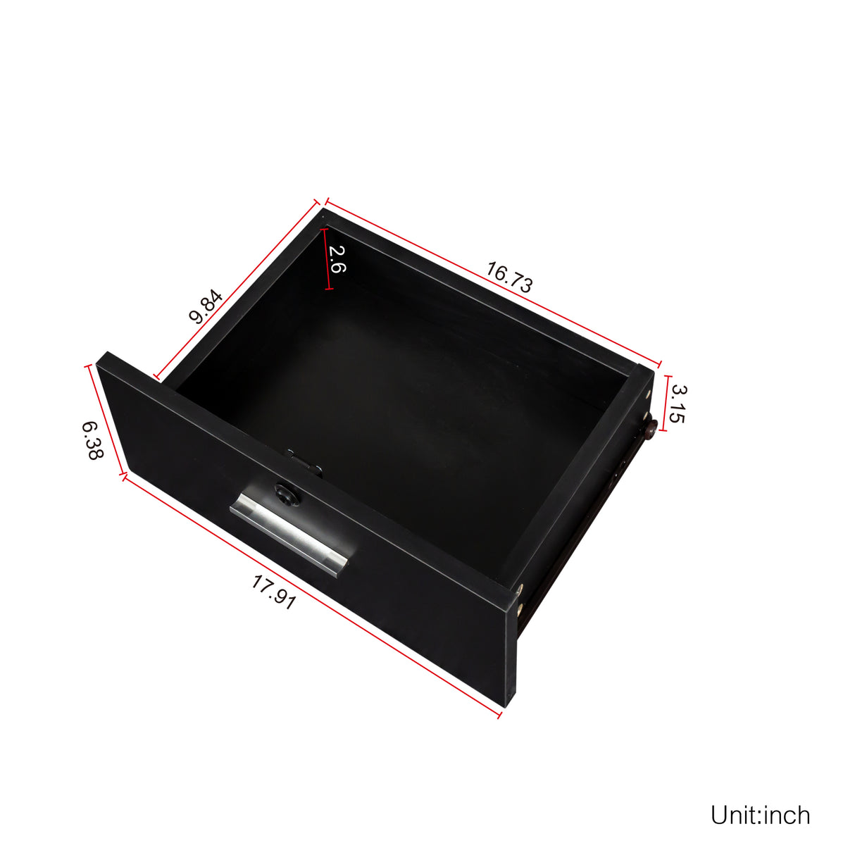 Black Modern Simple Hair Desk with Multi-Layer Storage