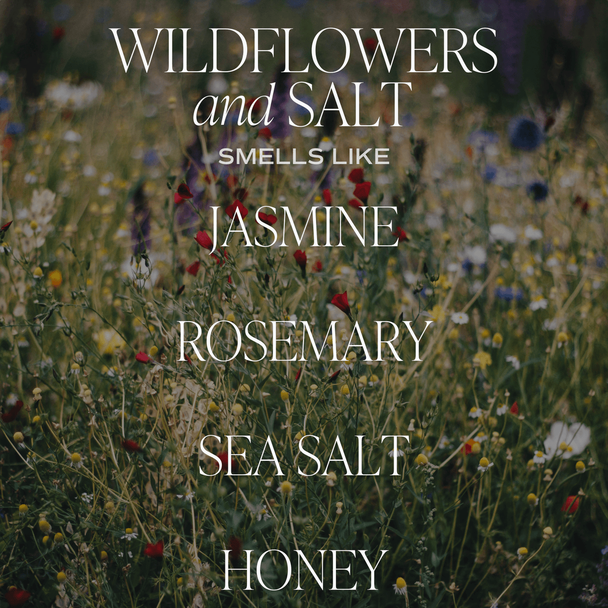 Wildflowers and Salt Soy Candle - White Jar - 11 oz