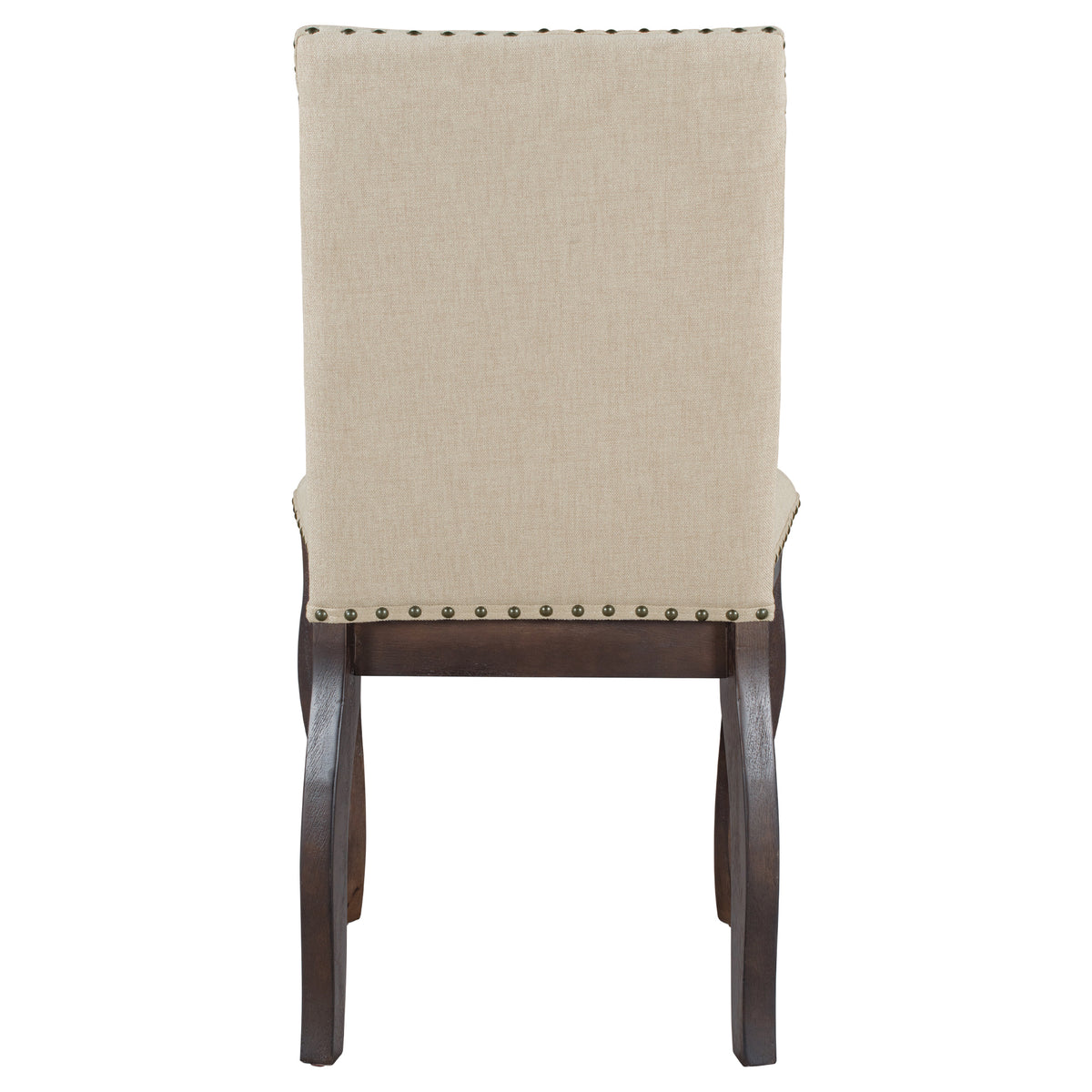 TREXM Set of 2 Dining Chairs with Nailhead (Espresso)